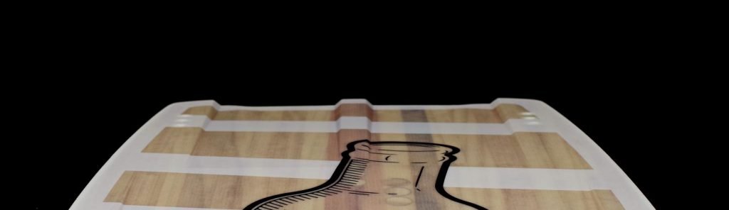 Tip-Shape des Woodboard TRASH Wakestyle-Kiteboards