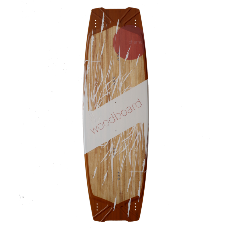 Woodboard Chame, an allround Freeride Twintip Kiteboard for hooked moves, Oldschool and Airstyle!